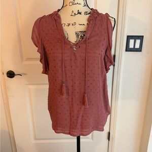 Women's Paige Pink Tassel  Top size Small